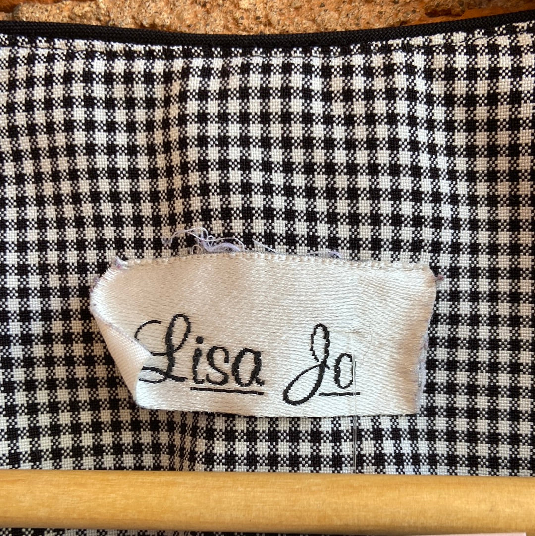 B&W Gingham Sleeveless Top