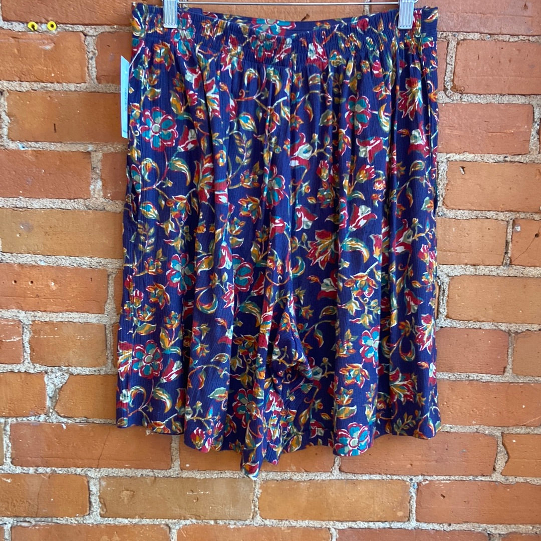 Navy Floral Print Jantzen Shorts
