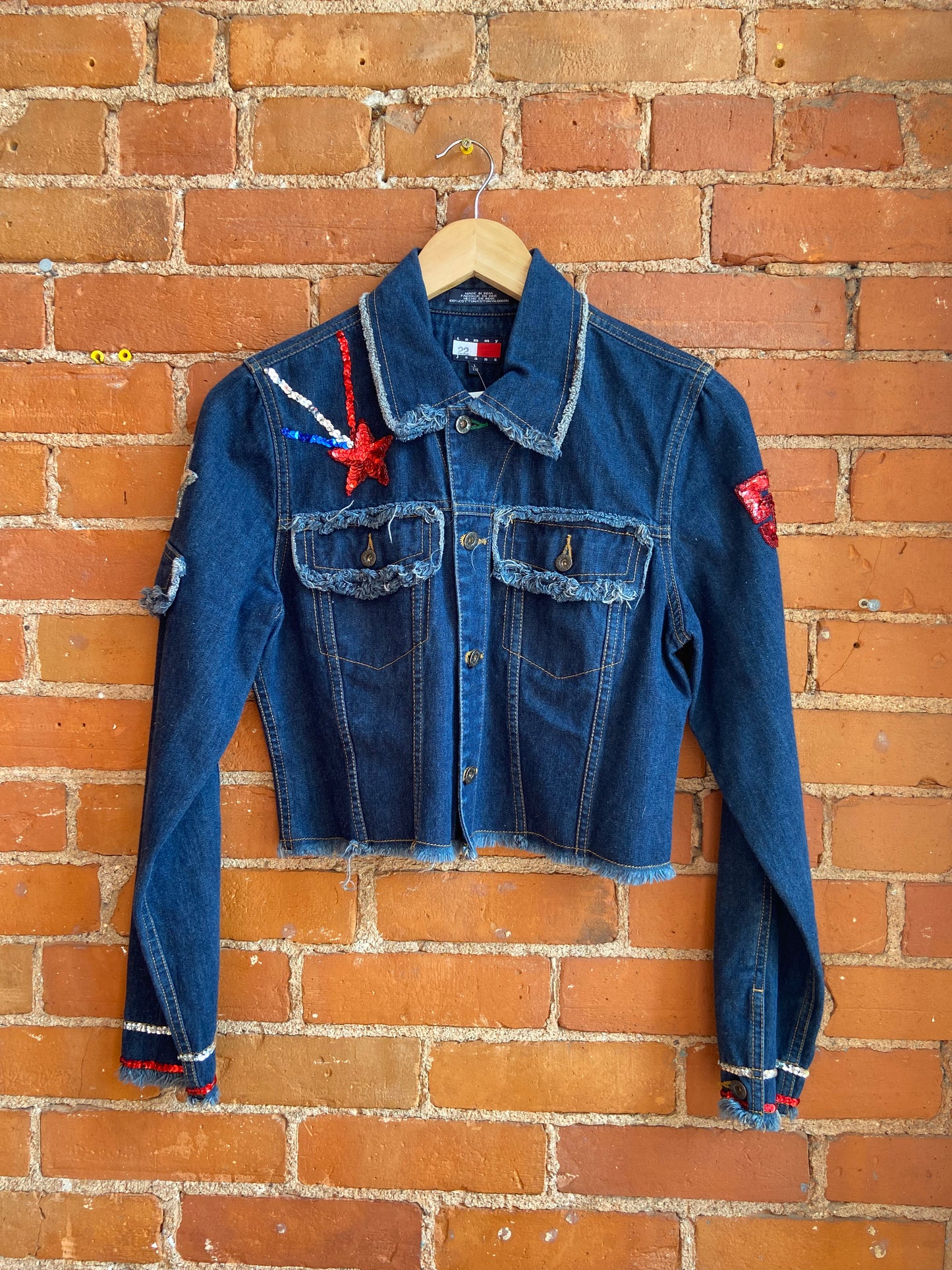 Y2K Tommy Jeans Embellished Denim Jacket
