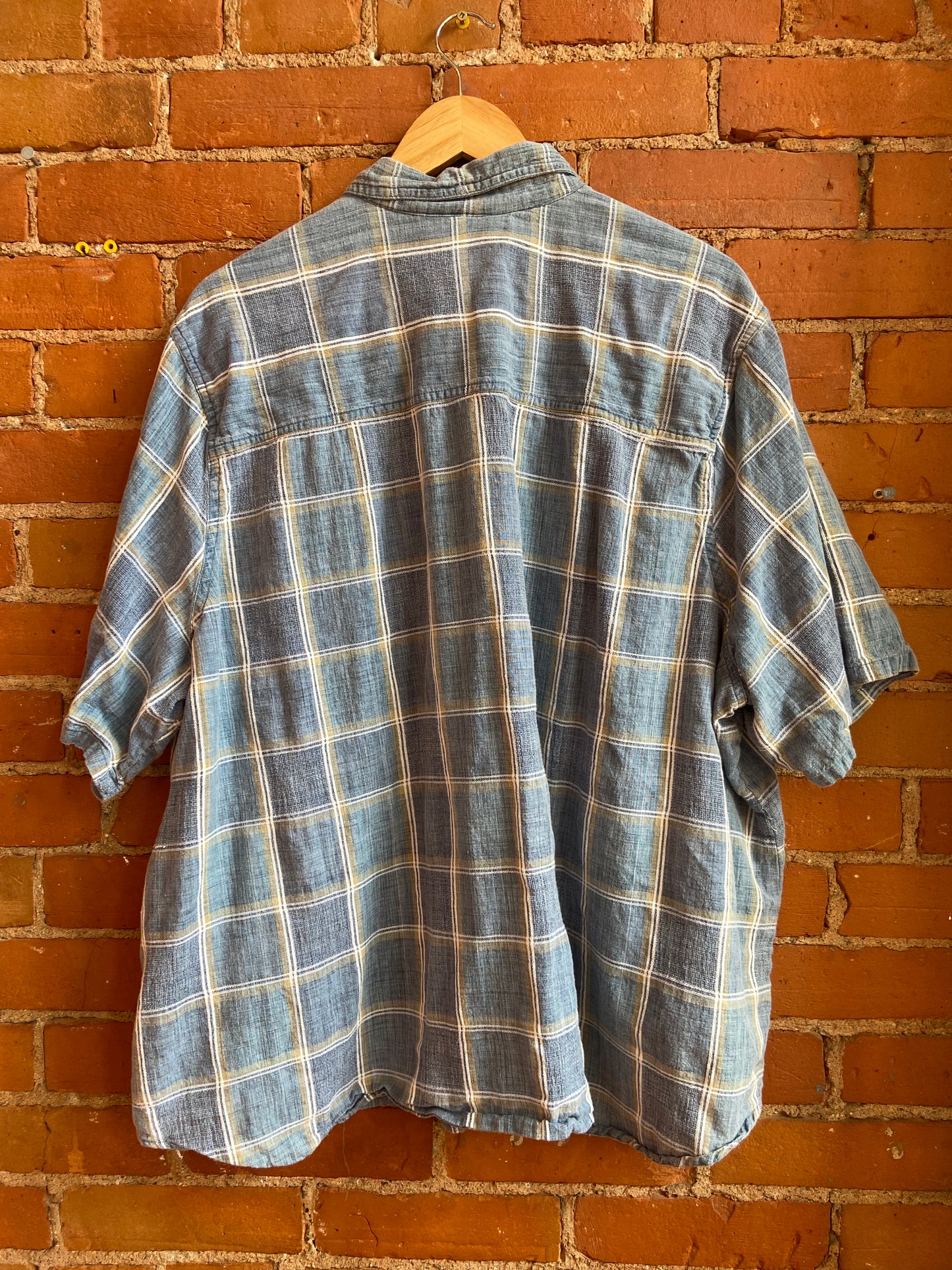90's Washed Blue Plaid Shirt