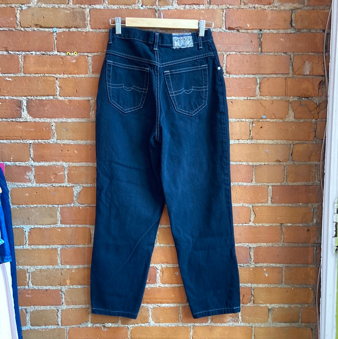1980s Sasson Black Mom Jeans
