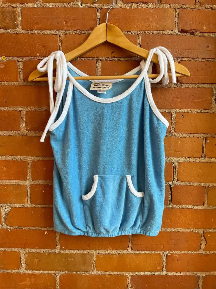 70’s Terry Cloth Baby Blue 2 Piece Set