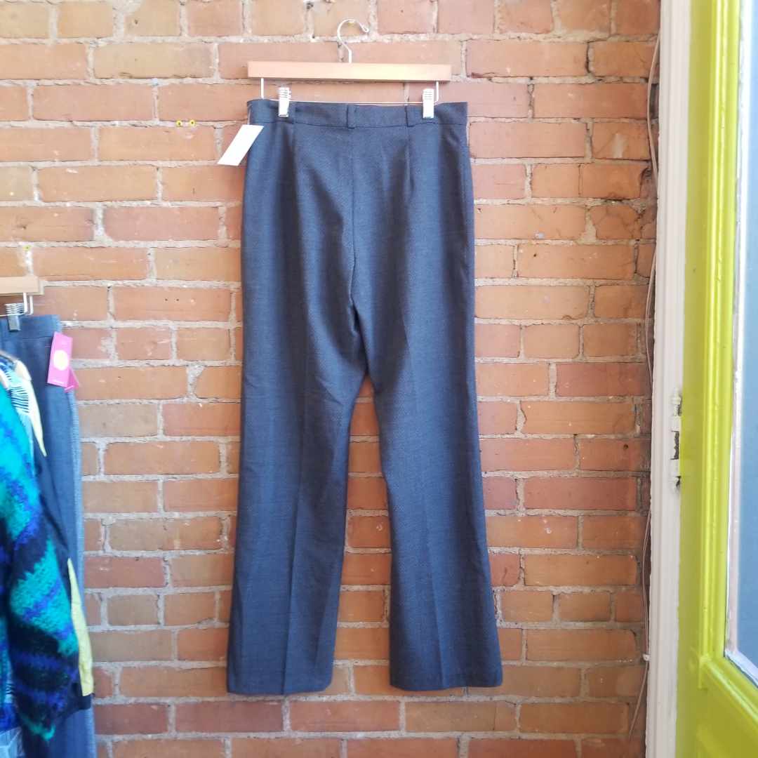 1990s Stefi Lara Grey Straight Leg Dress Pants