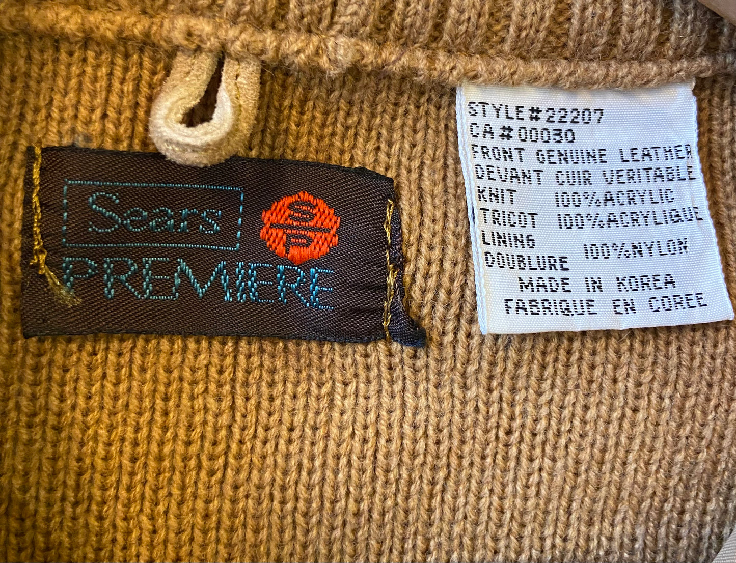 Sears Sweater Jacket With Suede