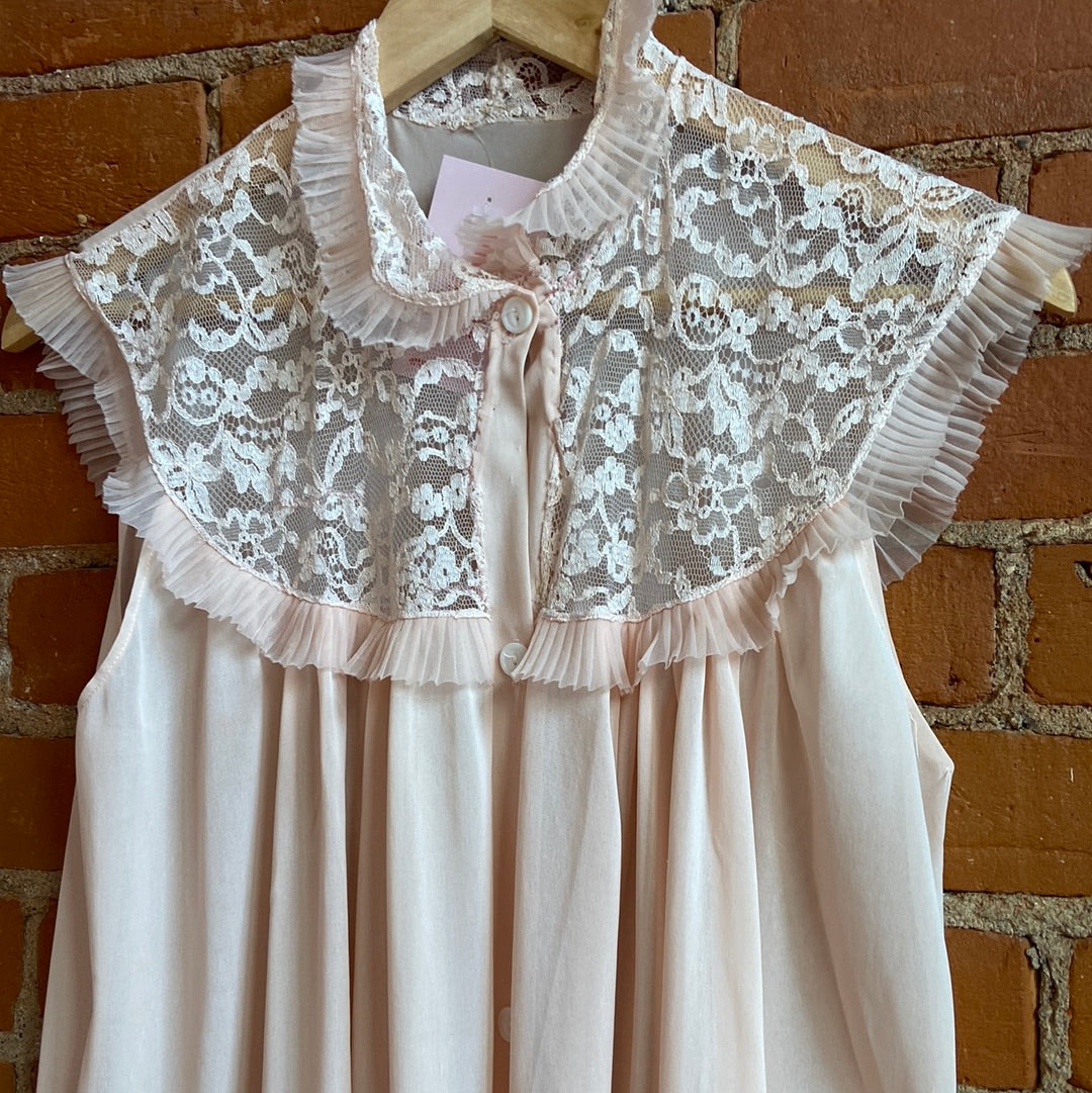 High-Collar Button-Up Nighty