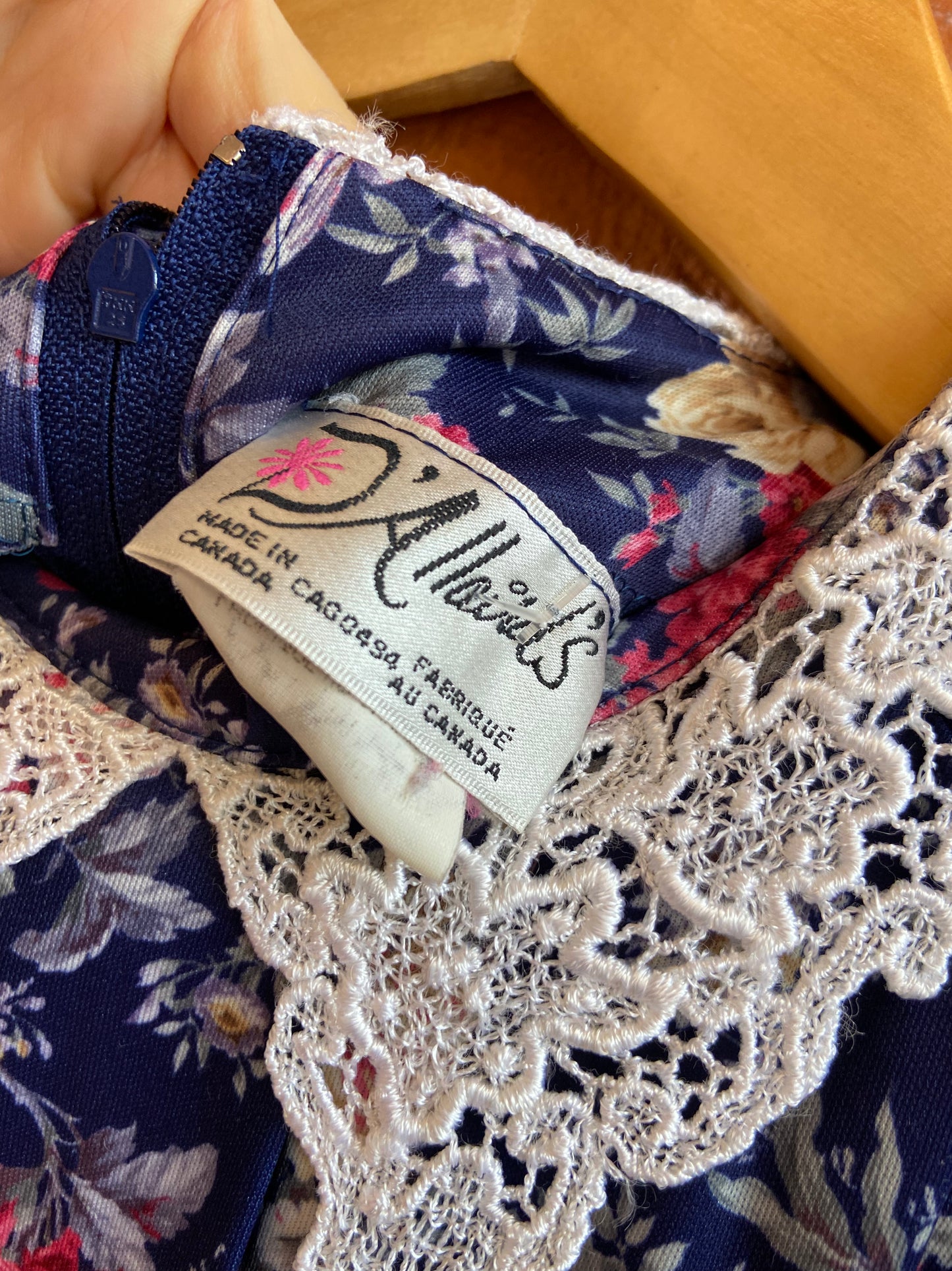 Early 80’s D’Allairds Belted Floral Print Dress
