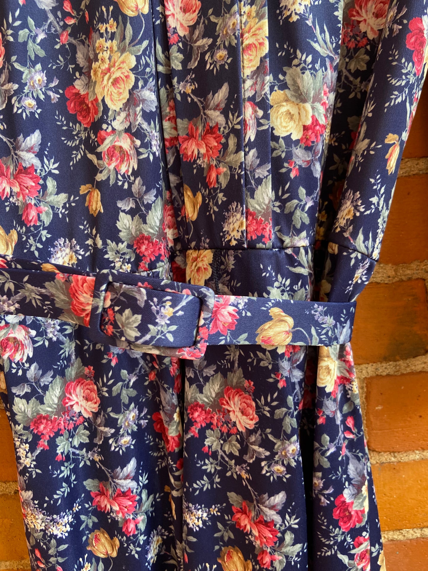 Early 80’s D’Allairds Belted Floral Print Dress