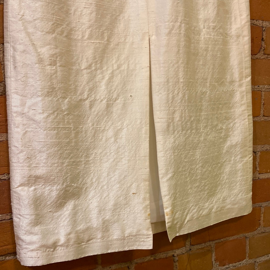 60’s Cream Raw Silk Dress