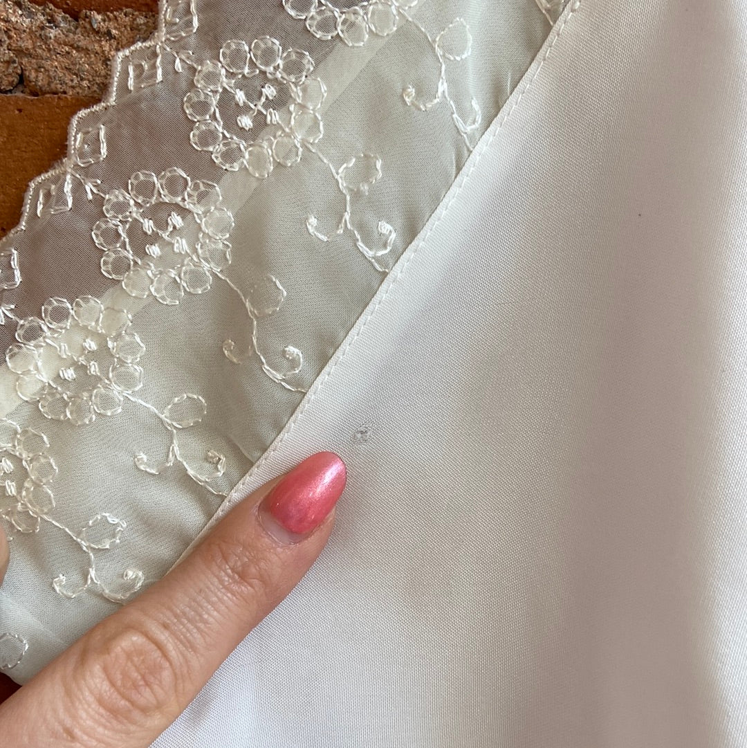 White Lace-Trim Slip