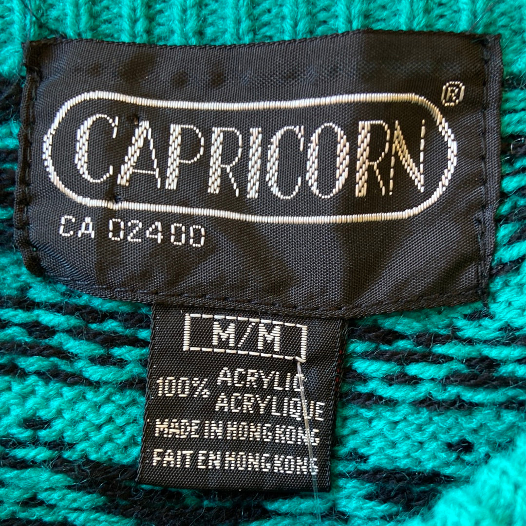 Turquoise Patterned Dad Sweater