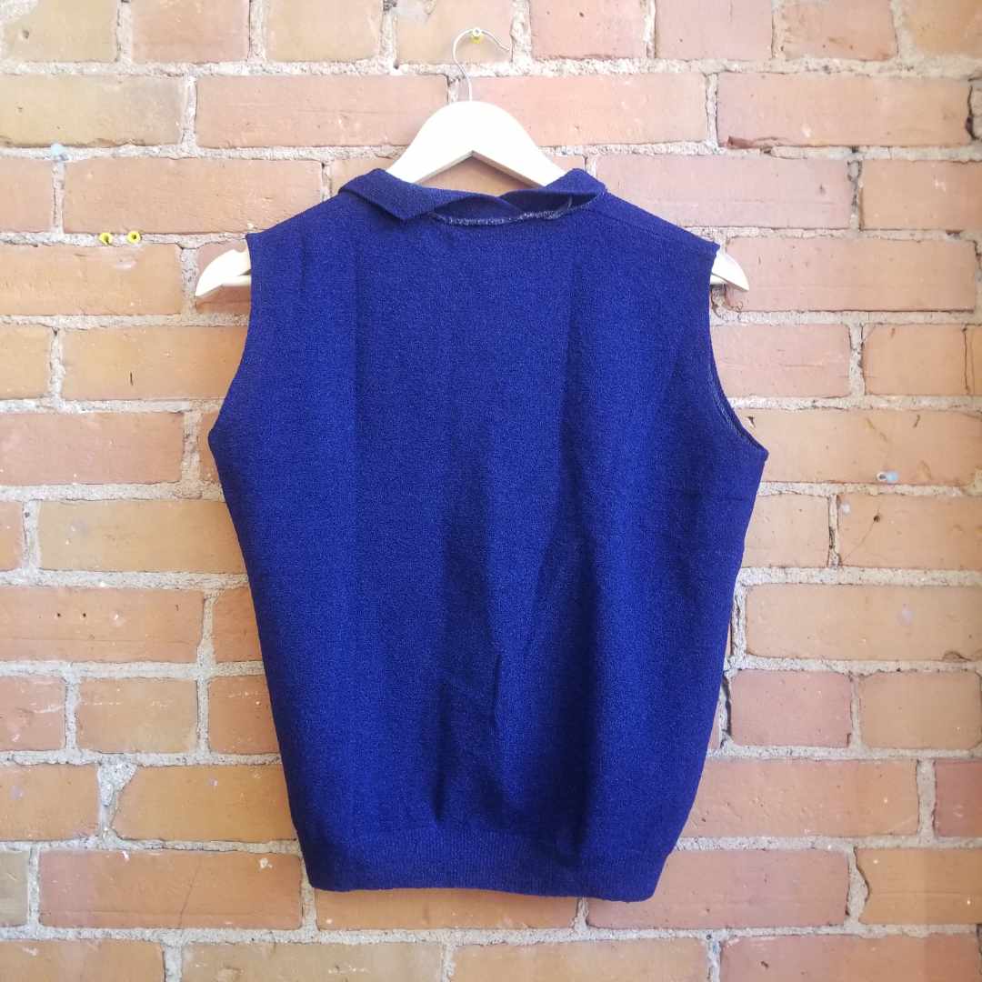 1960s Becky Navy Sweater Top