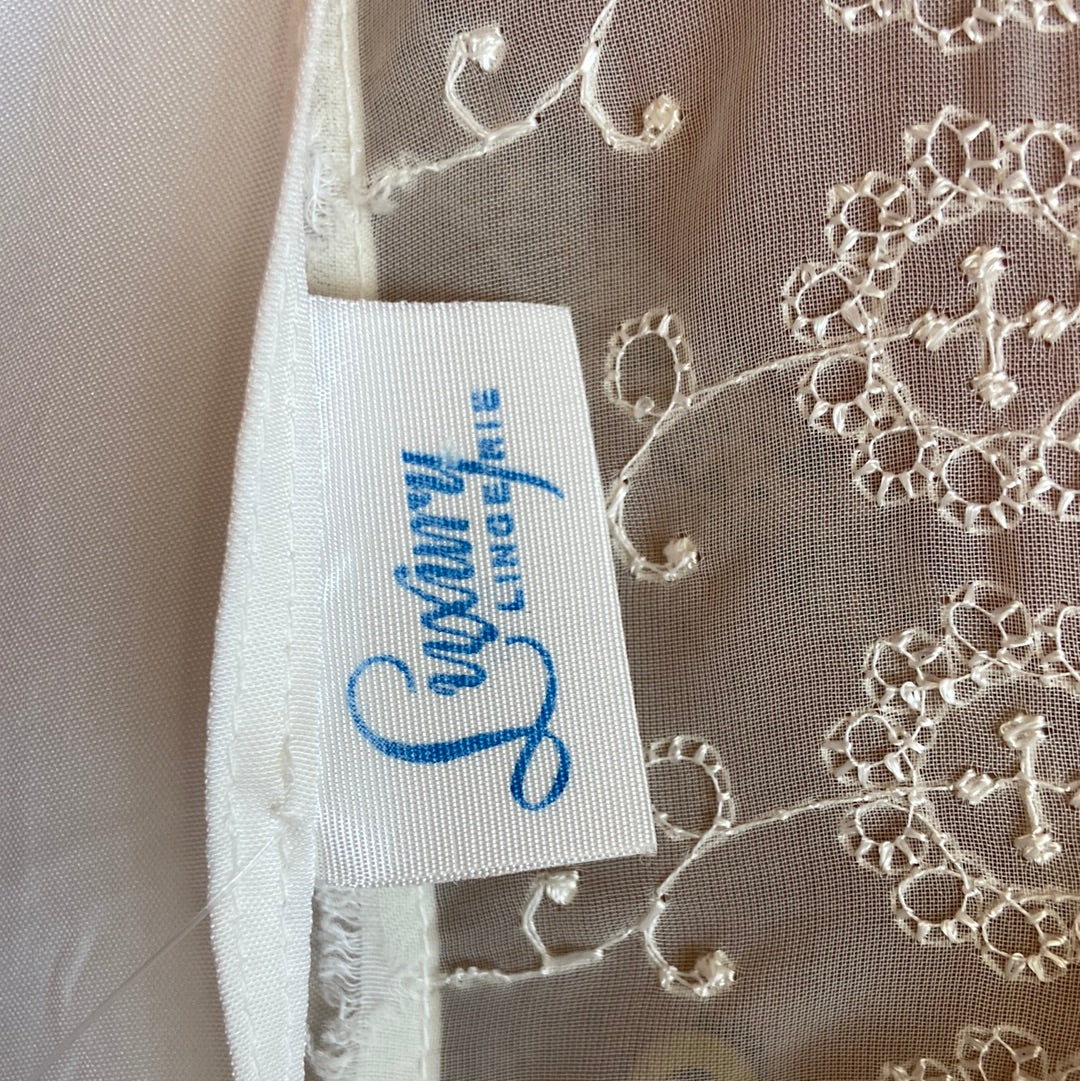 White Lace-Trim Slip