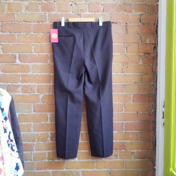 1970s Dark Brown Dress Pants