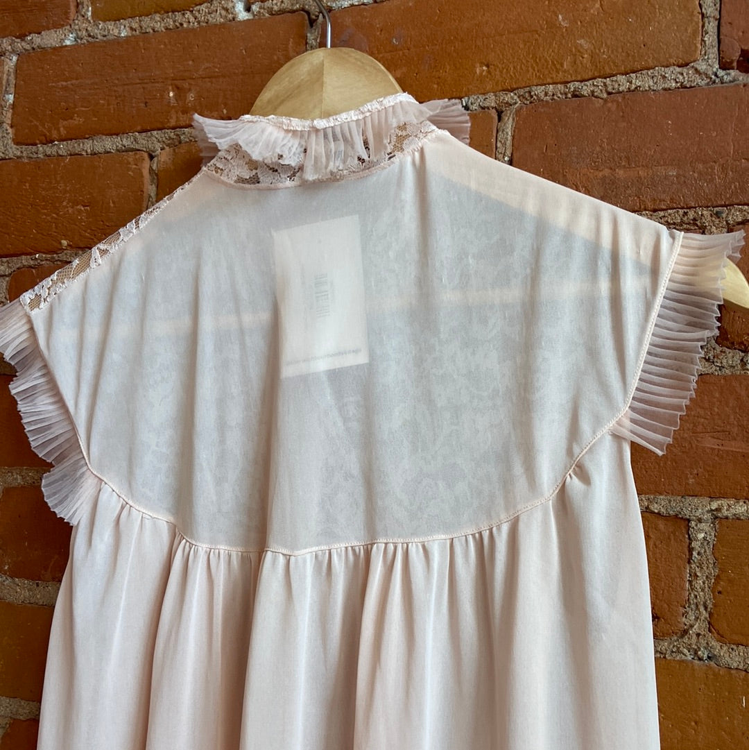 High-Collar Button-Up Nighty