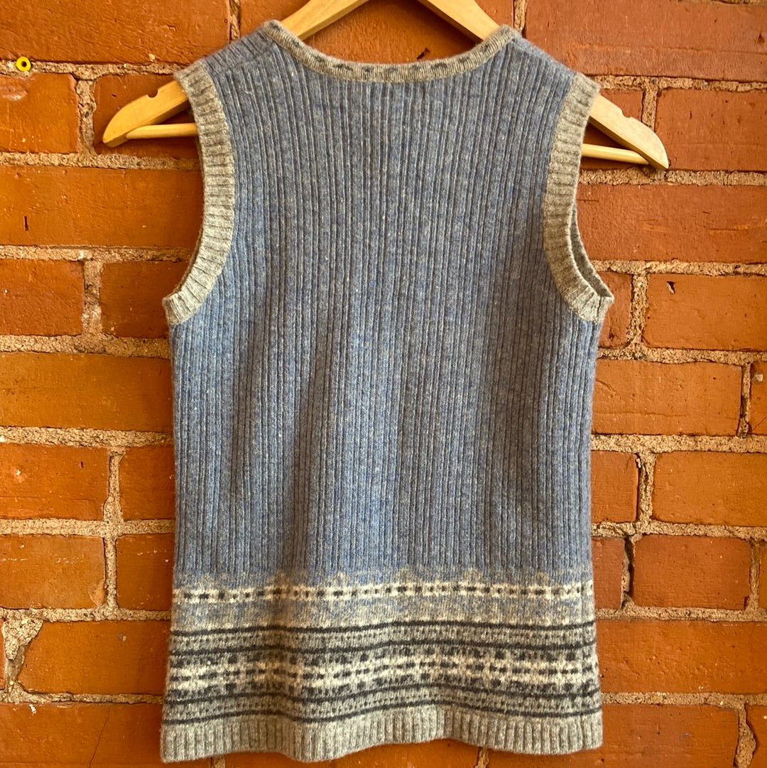 Light Blue Lambswool Sweater Vest