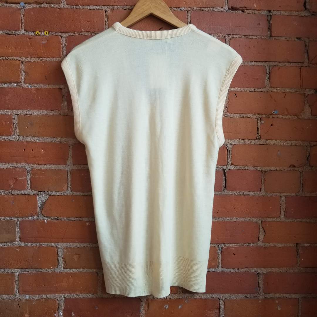 1970s Aristocrat Pale Yellow Sweater Vest