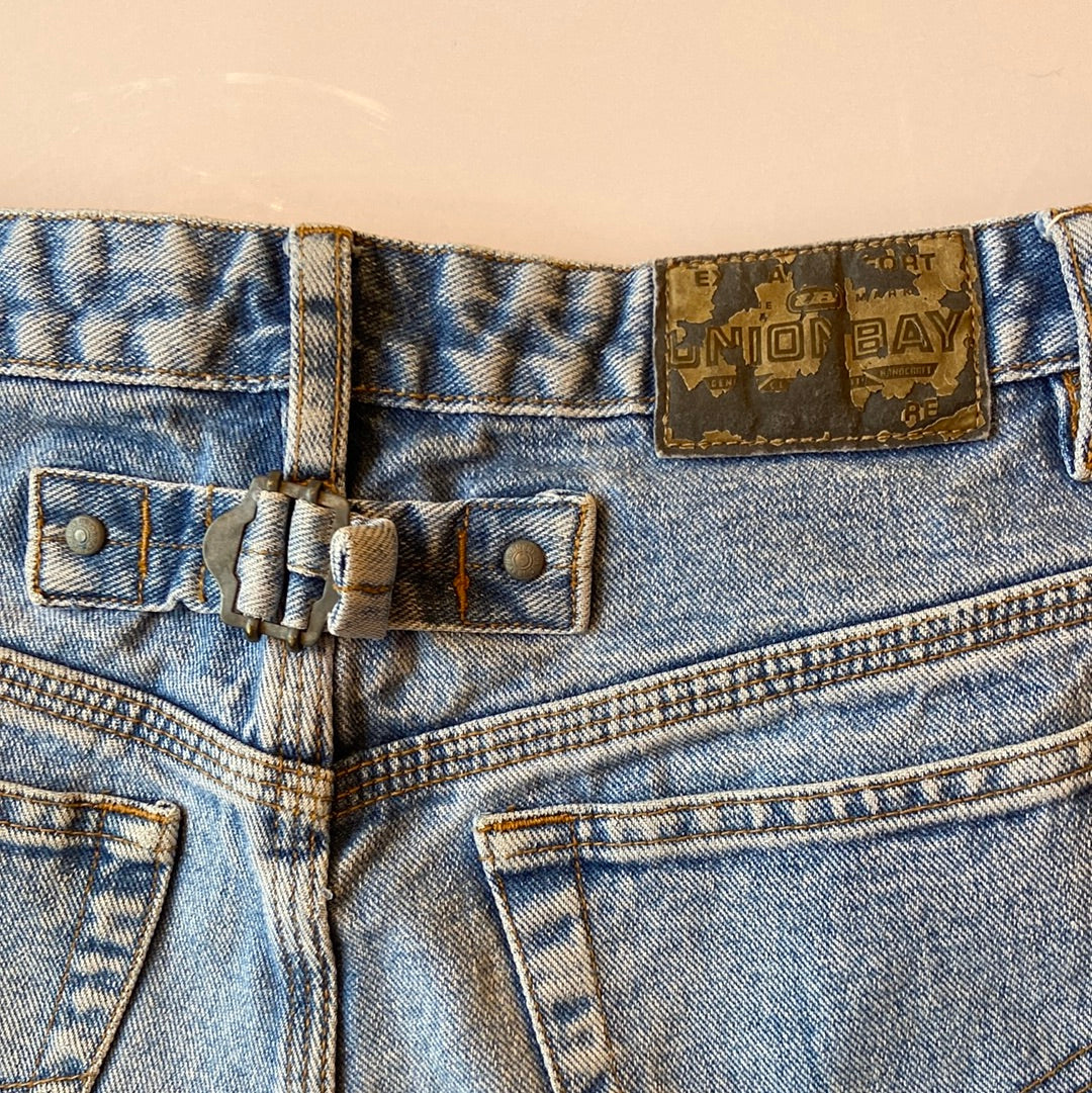 Light-Wash Denim Shorts