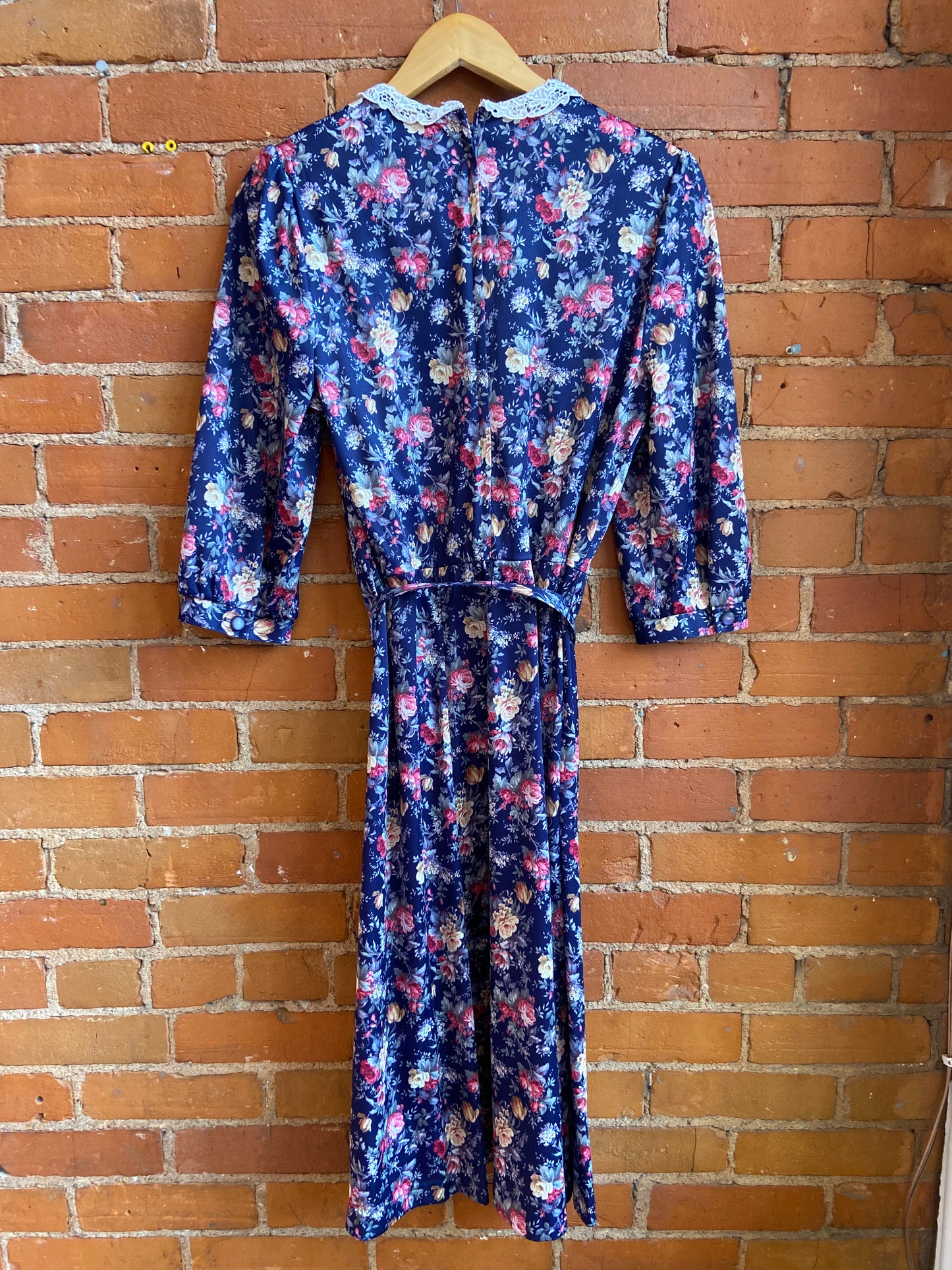 Early 80’s D’Allairds Belted Floral Print Dress