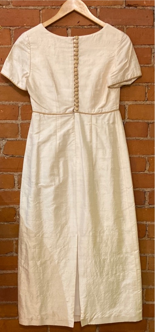 60’s Cream Raw Silk Dress