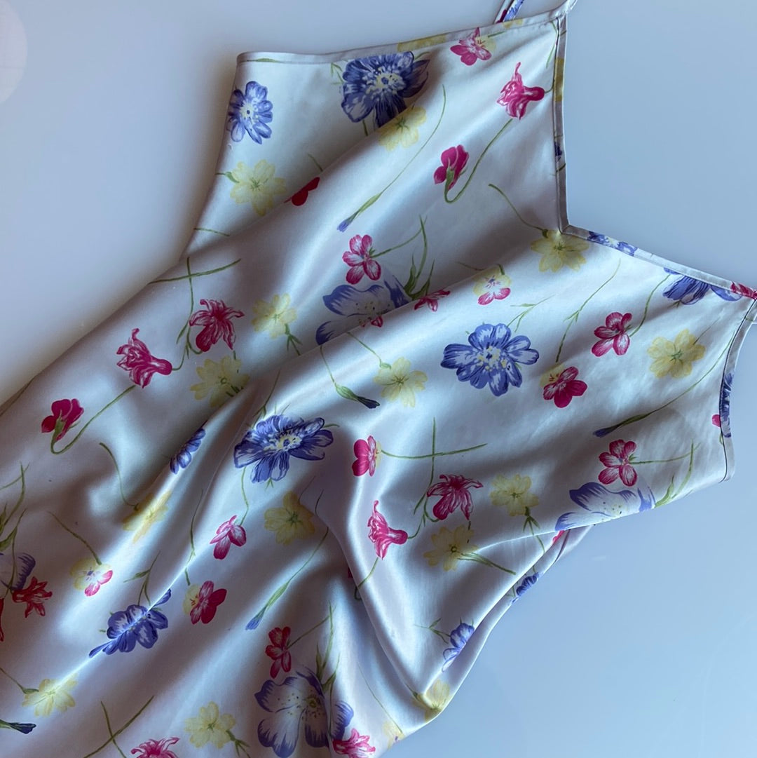 90’s Purple Floral Slip