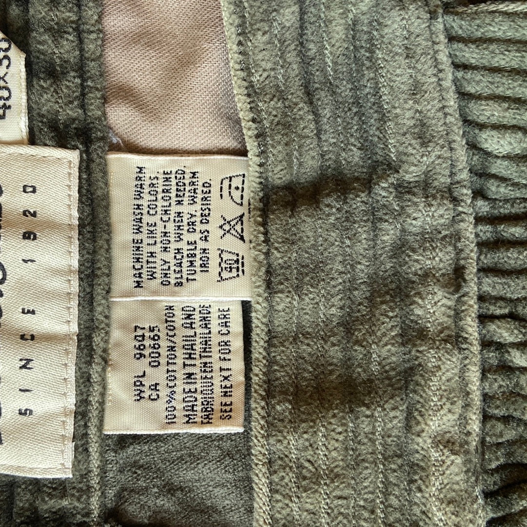 Forrest Green Eddie Bauer Wide Wale Corduroy Pants