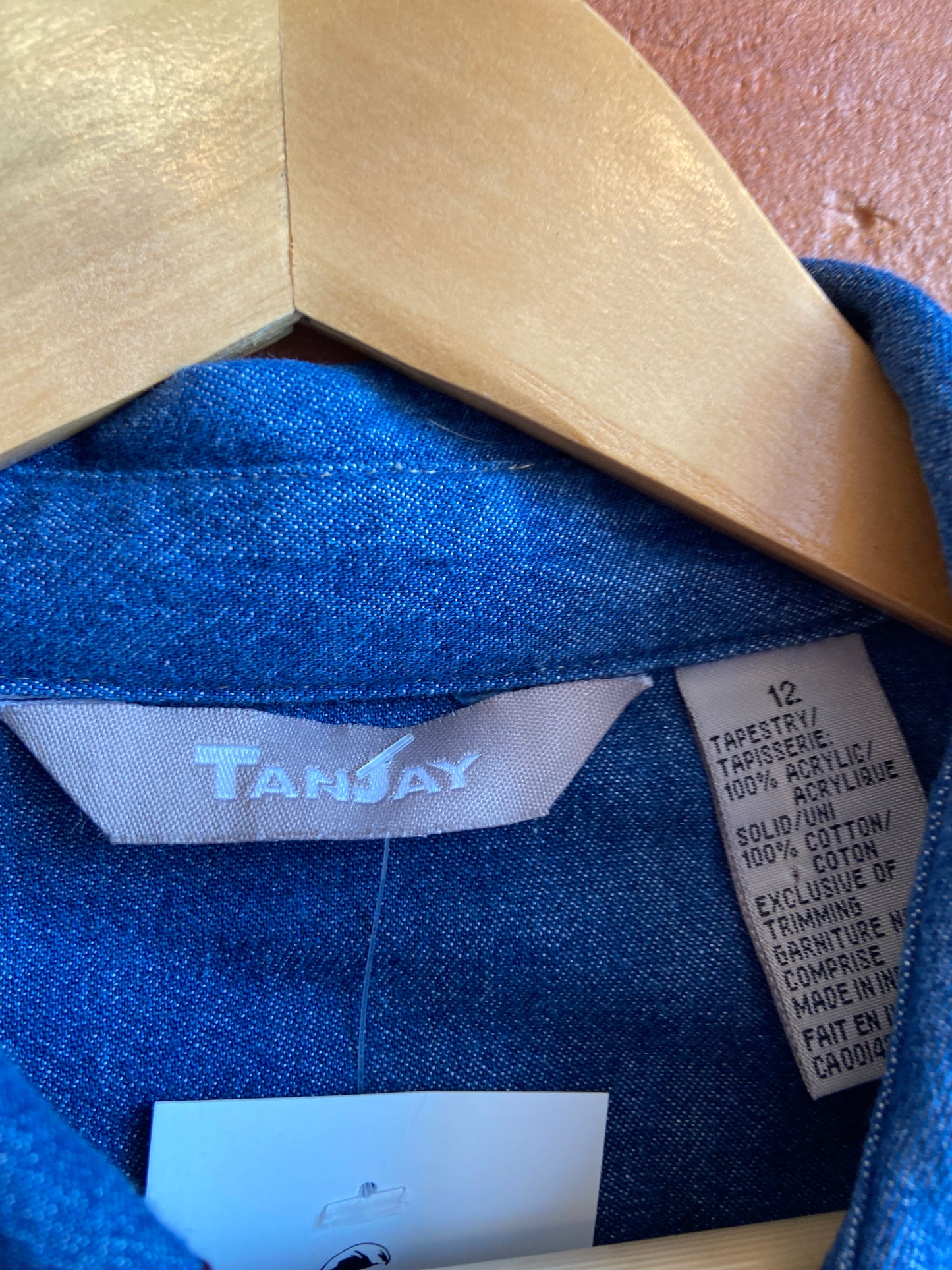 Denim Tapestry Button Up Shirt