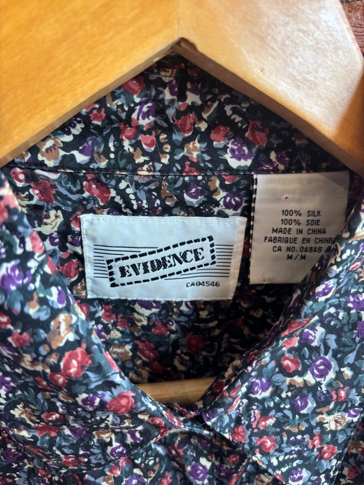 Evidence Silk Floral Button Top