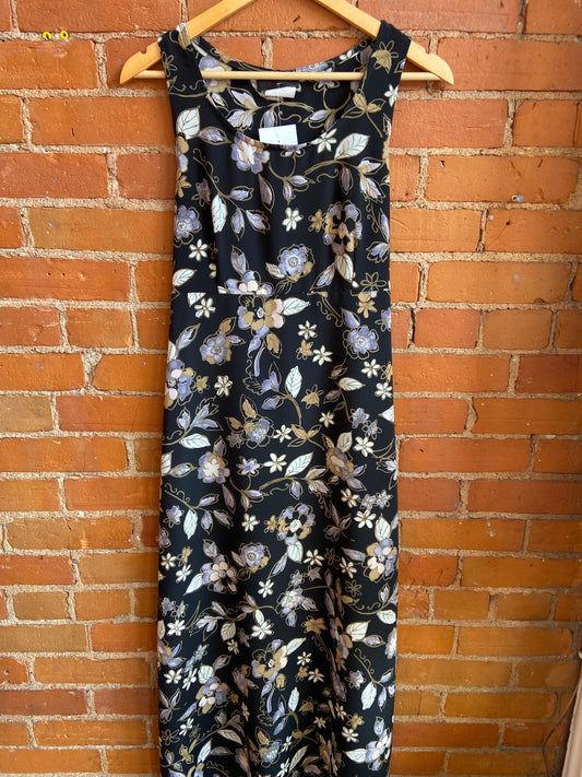 Pariscope Dark Floral Maxi Tank Dress
