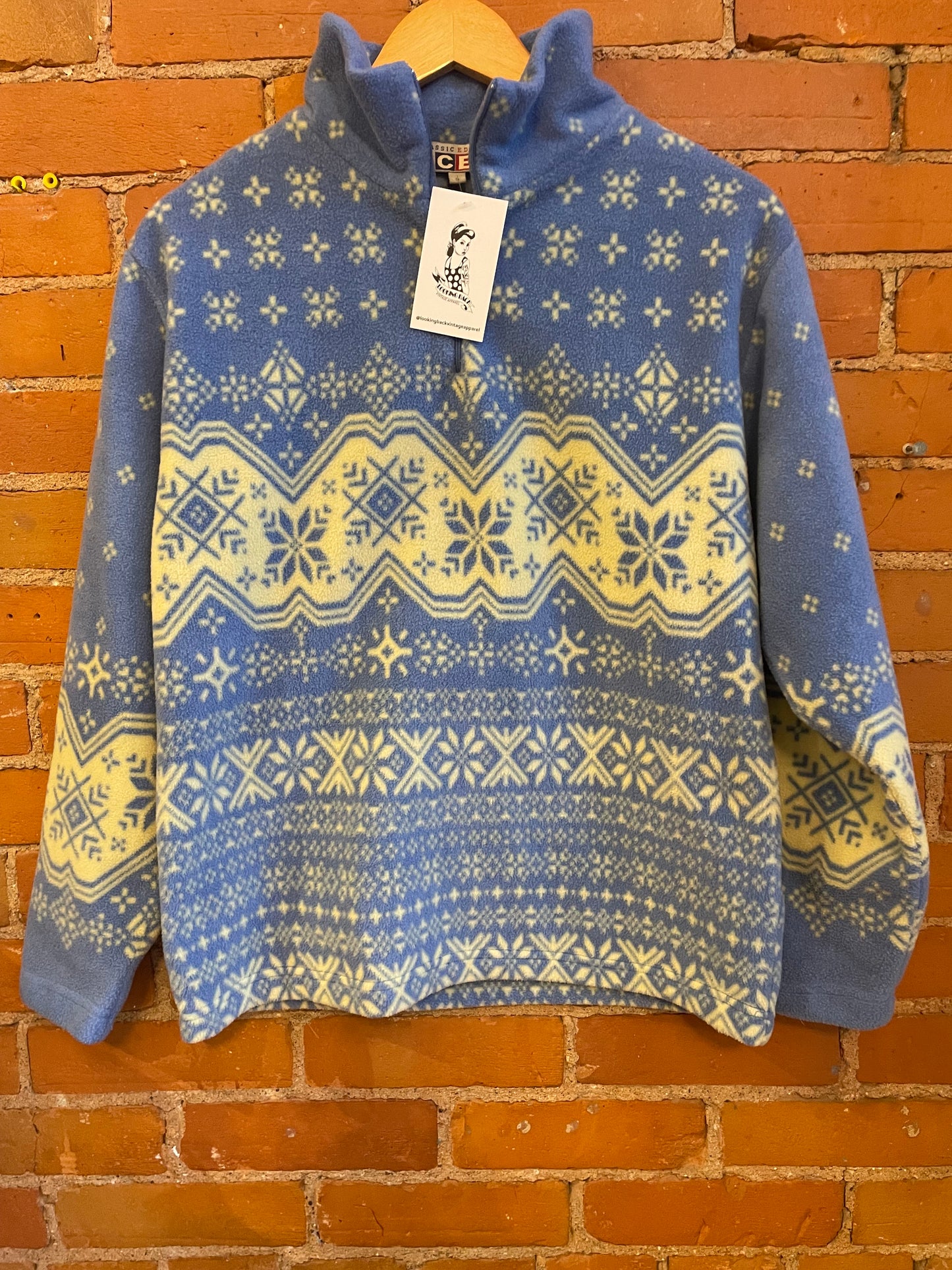 Snowflake 1/4 Zip Fleece Sweater