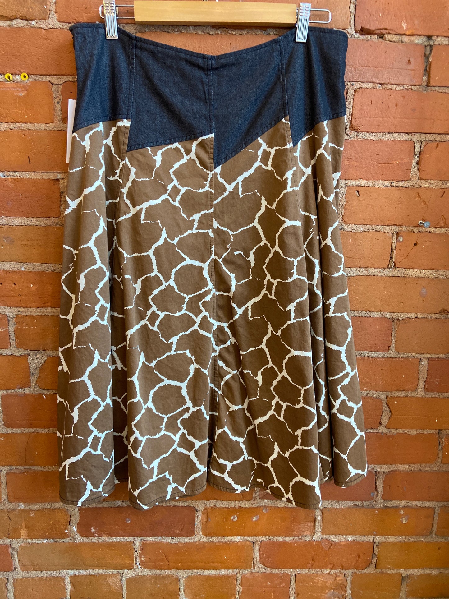 Giraffe Print Midi Skirt