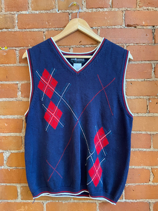 Argyle Print Sweater Vest