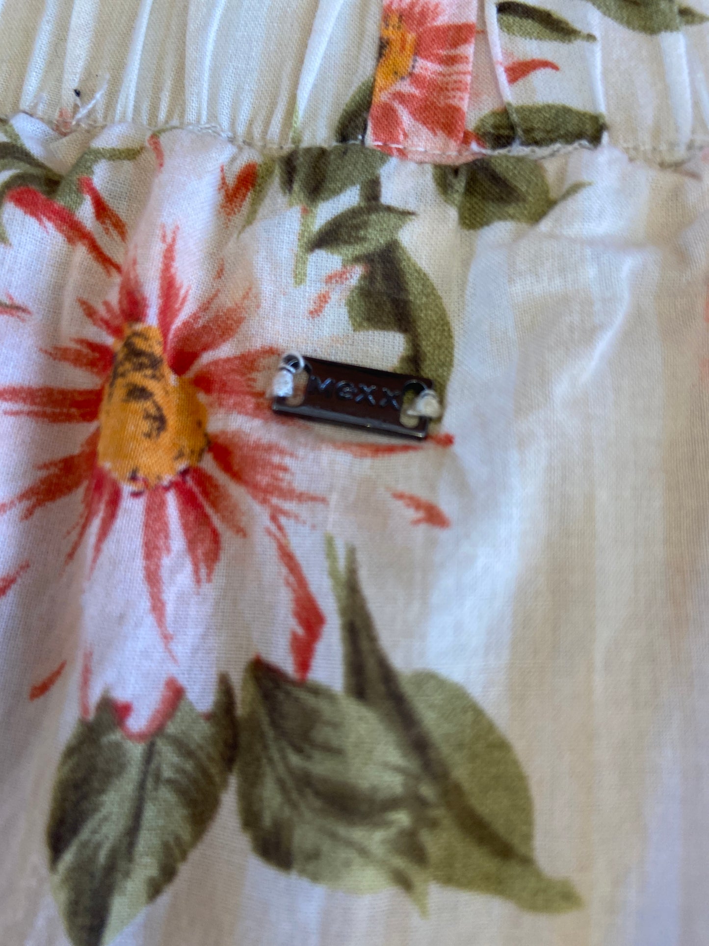 Y2K Mexx Beige Cotton Floral Maxi Skirt