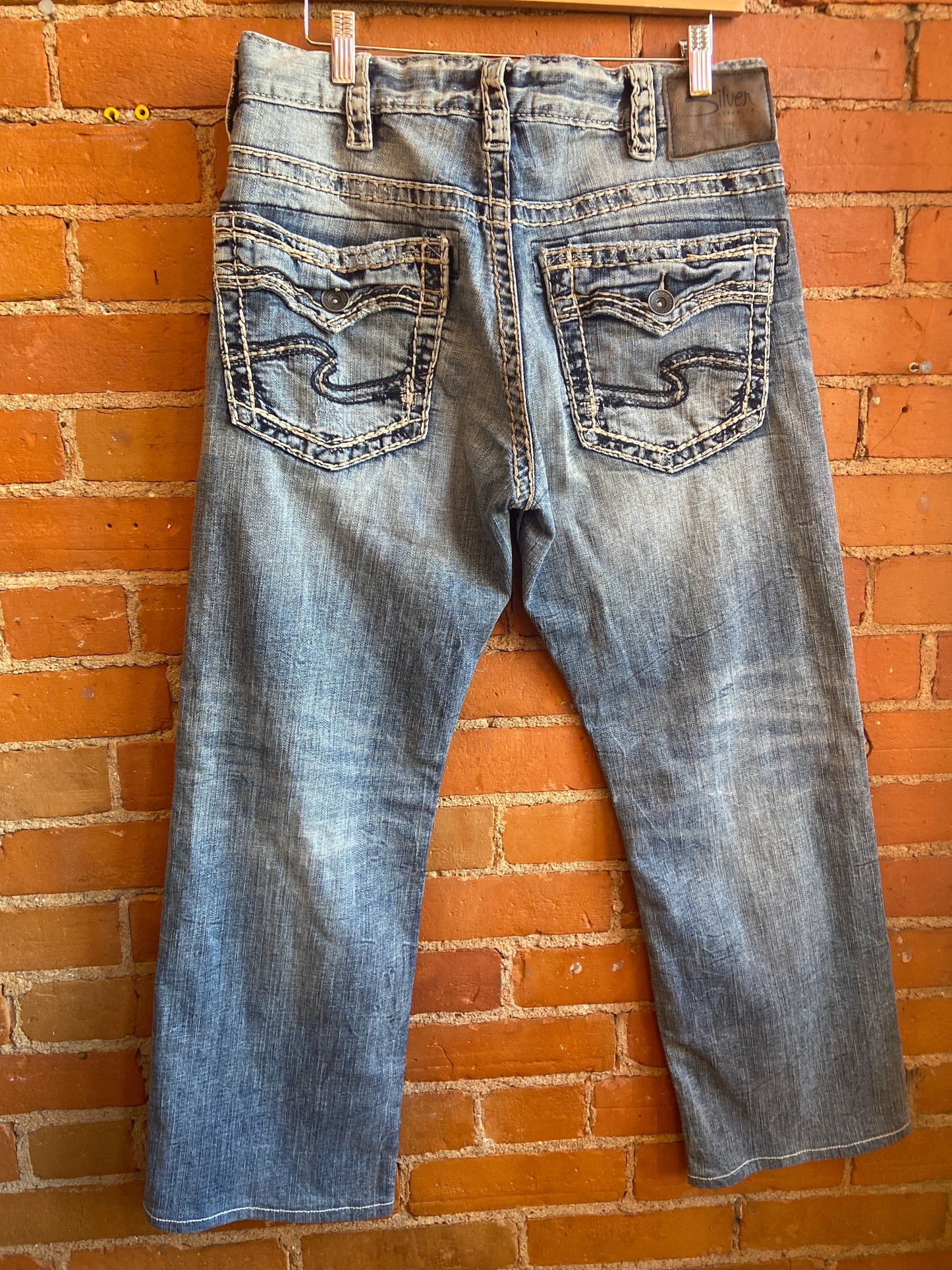 Y2K Silver Denim Jeans