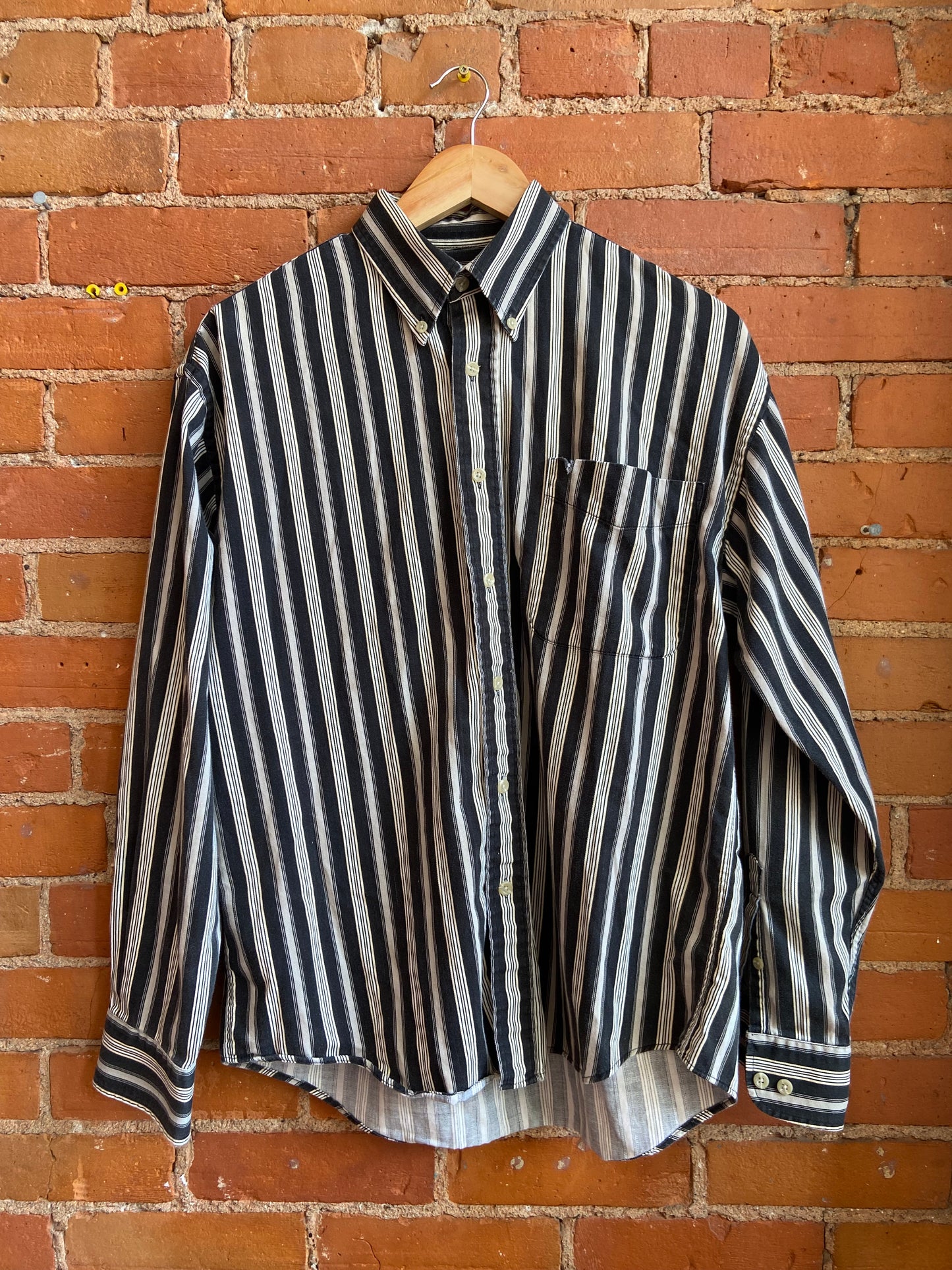Striped Cotton Button up Long Sleeve Shirt