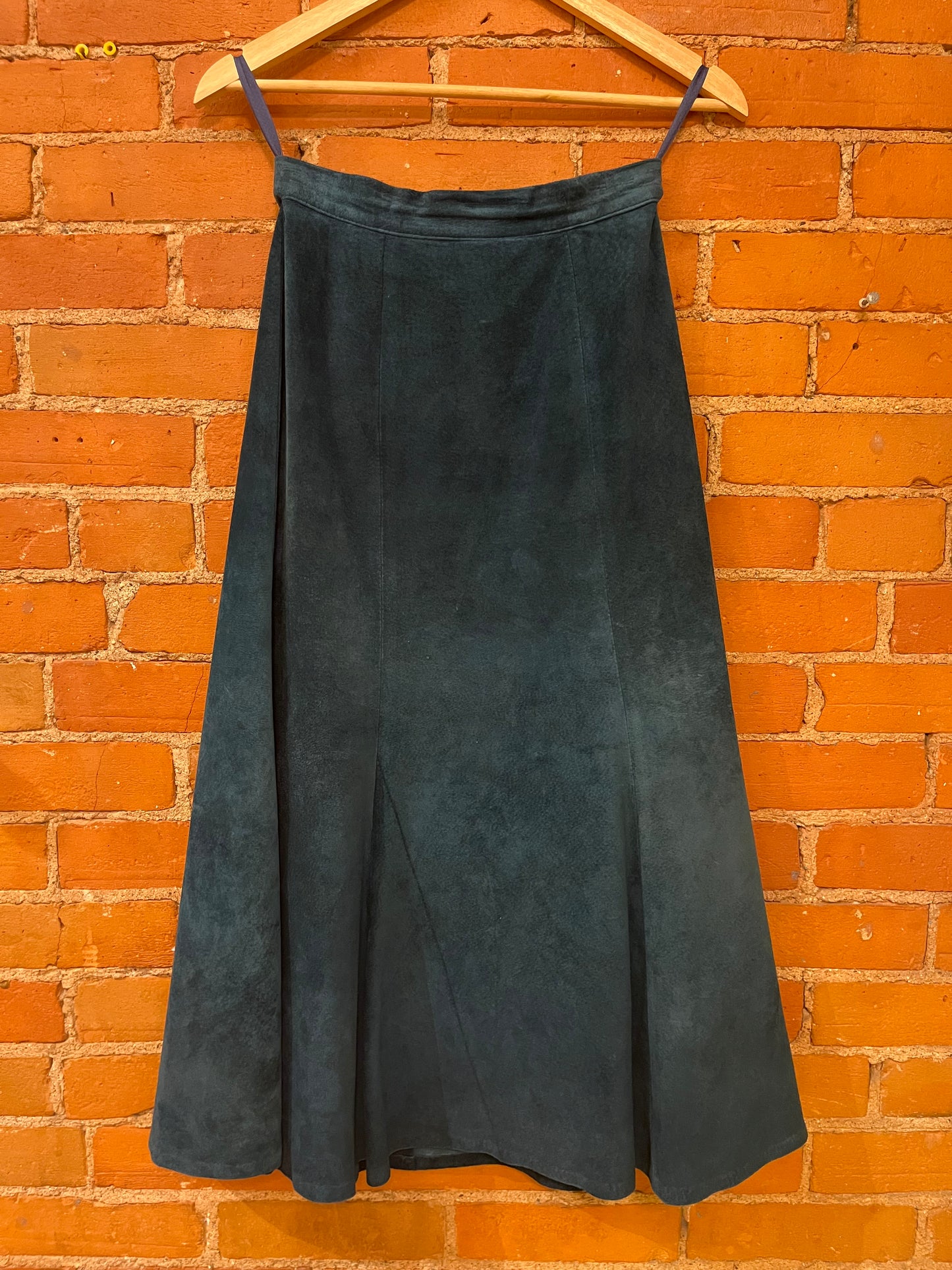 Jinx Senior Teal Suede Flare Skirt