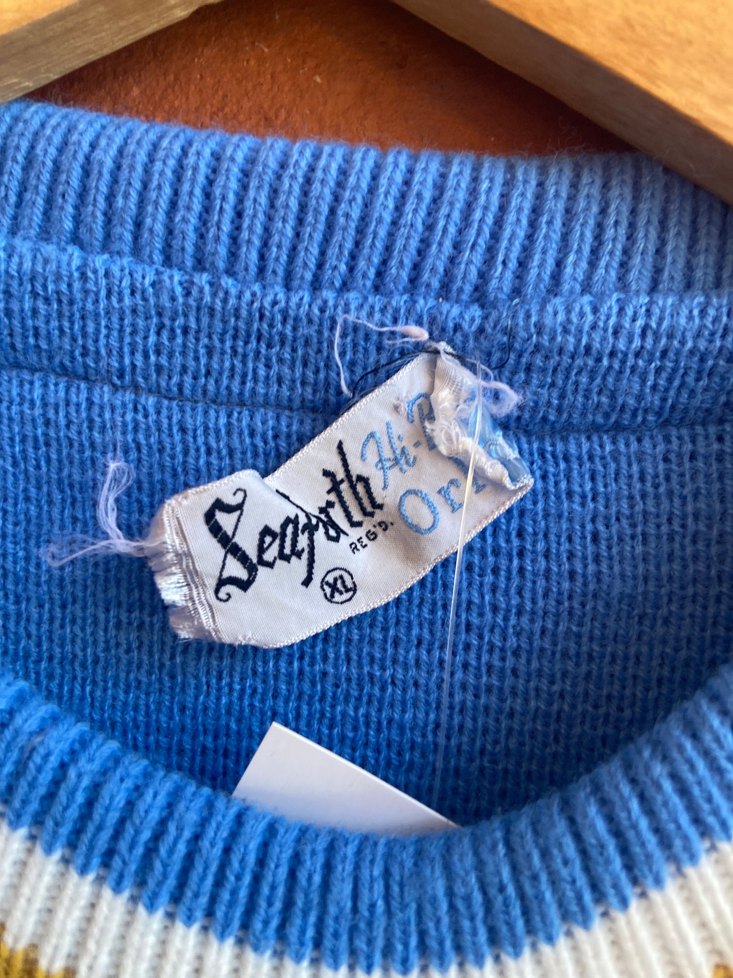 70’s Blue Sweater with stripe