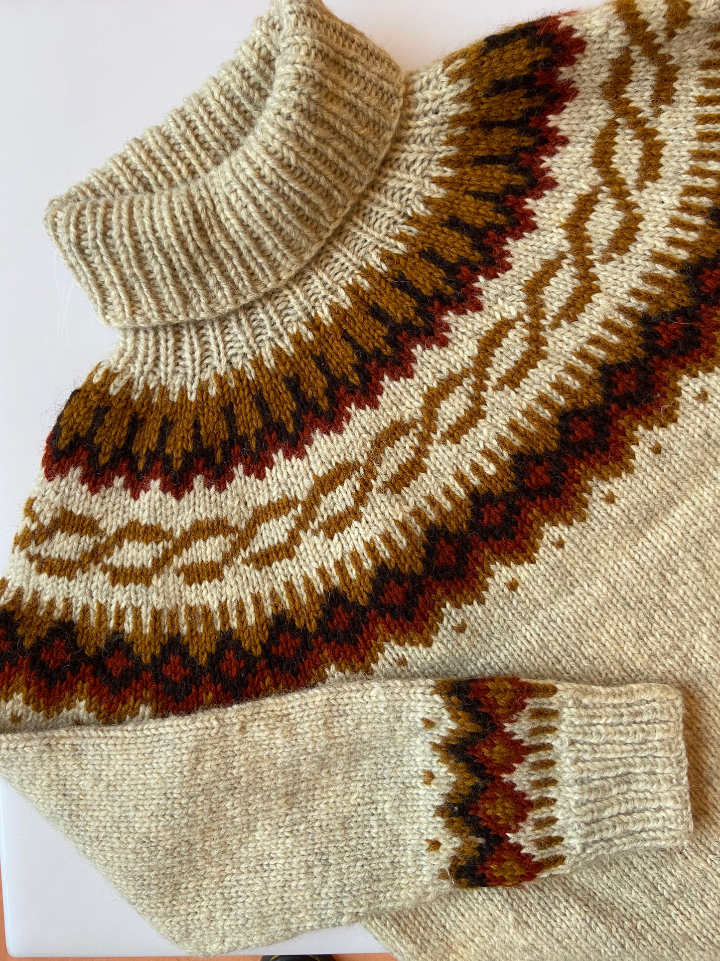 Autumnal Wool Fair Isle Turtleneck