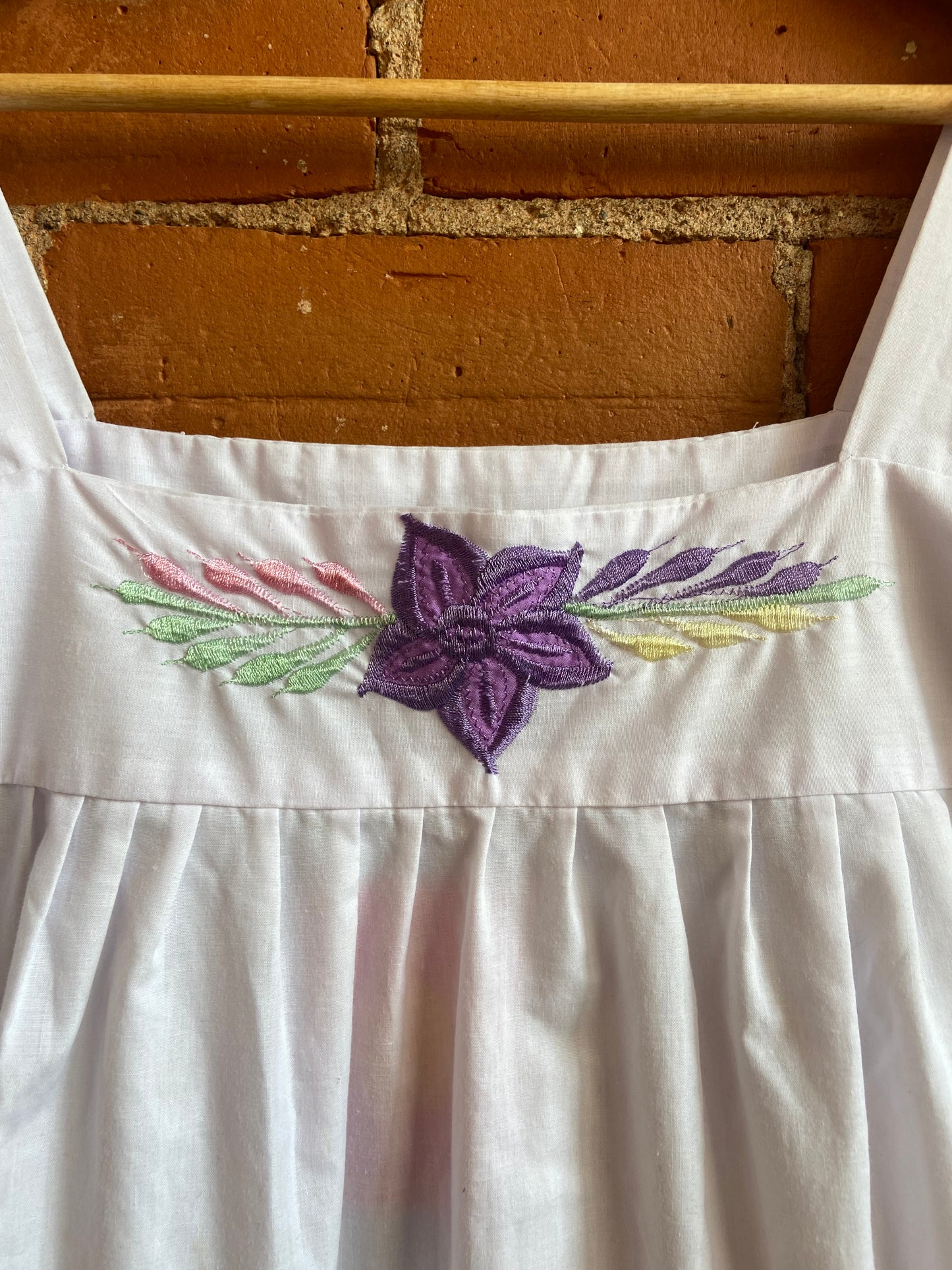 80's White Toucan House Dress *As is