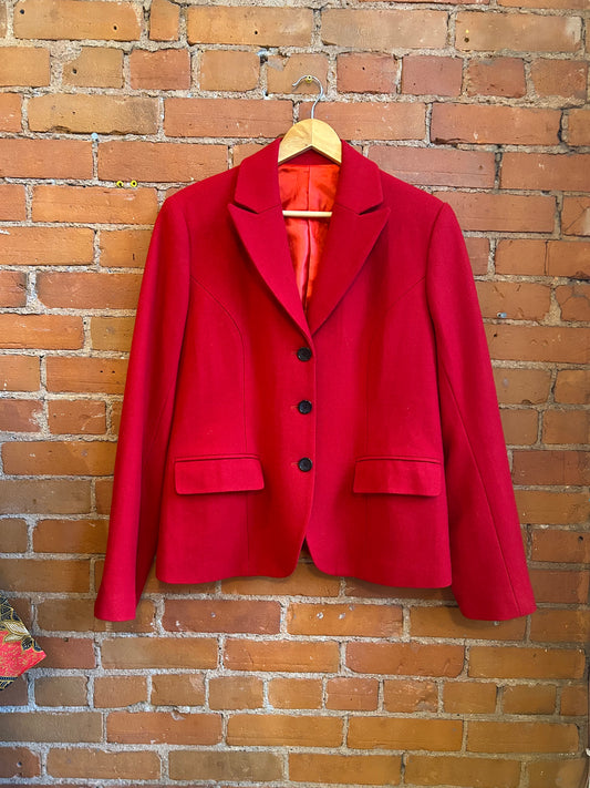 Red Wool Blazer