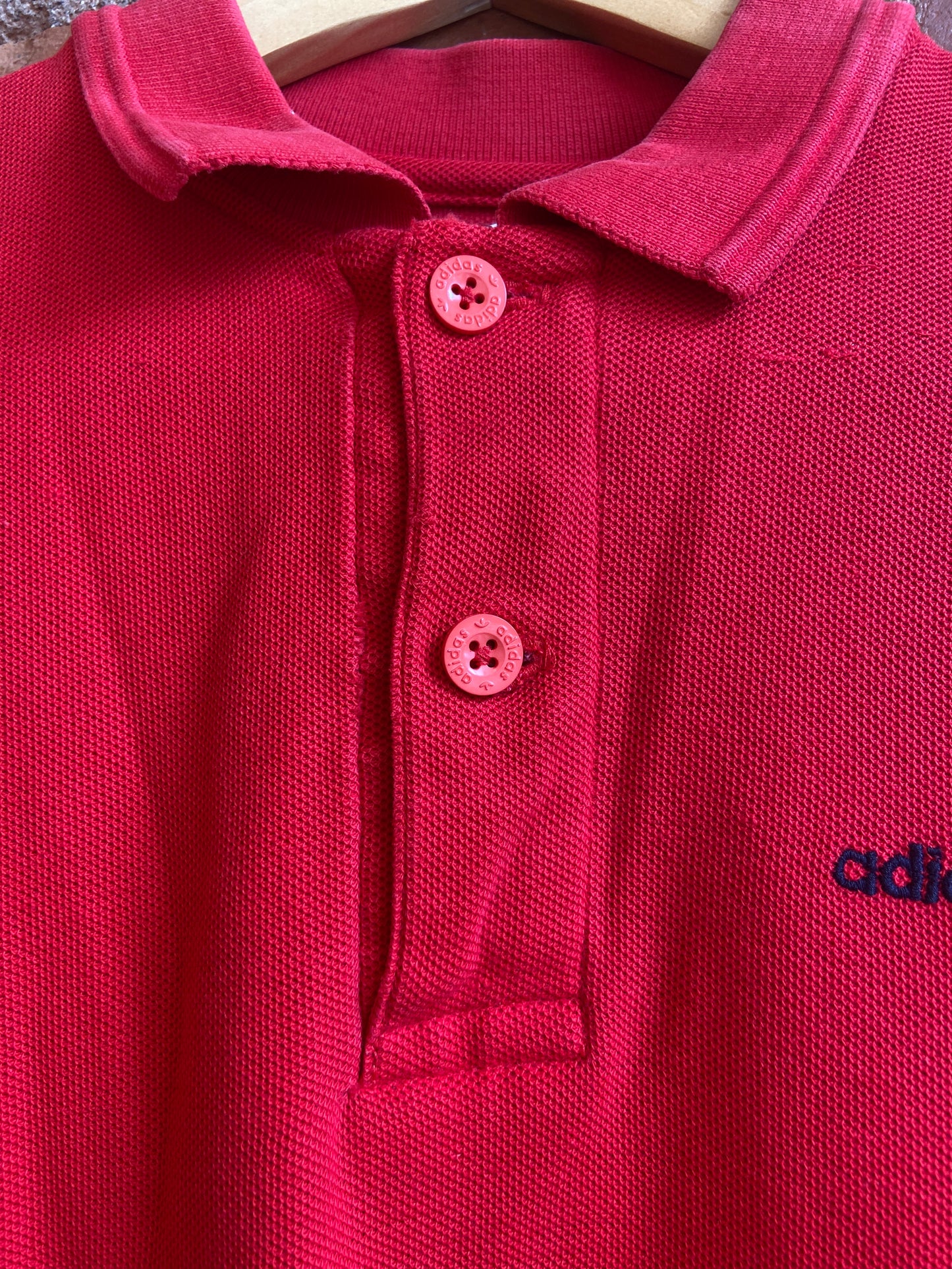 80's Adidas Red Polo Shirt