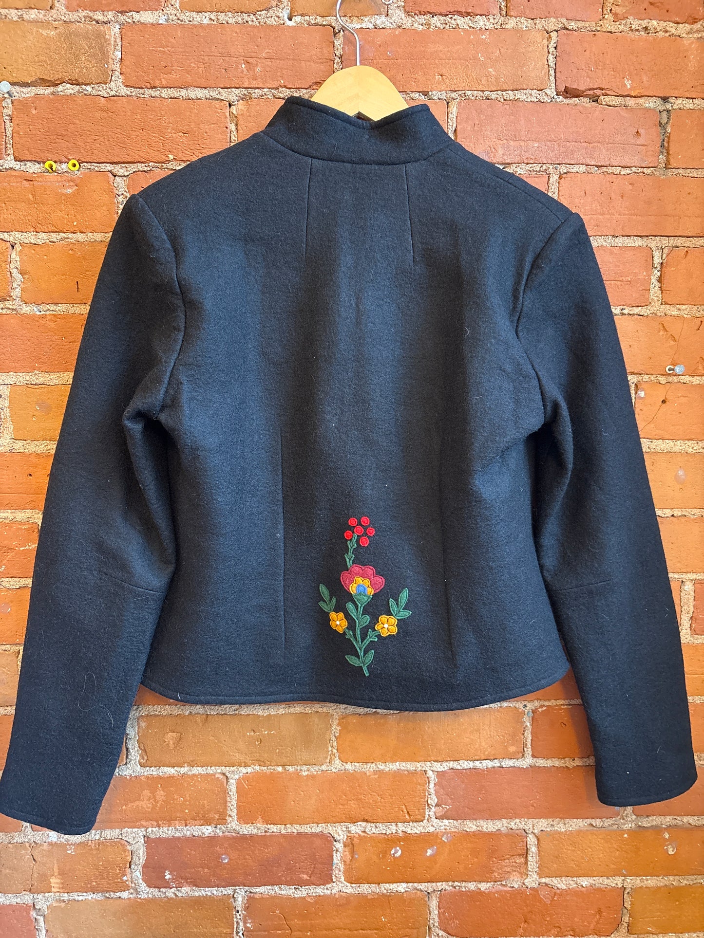 Black Boiled Wool Felted Jacket