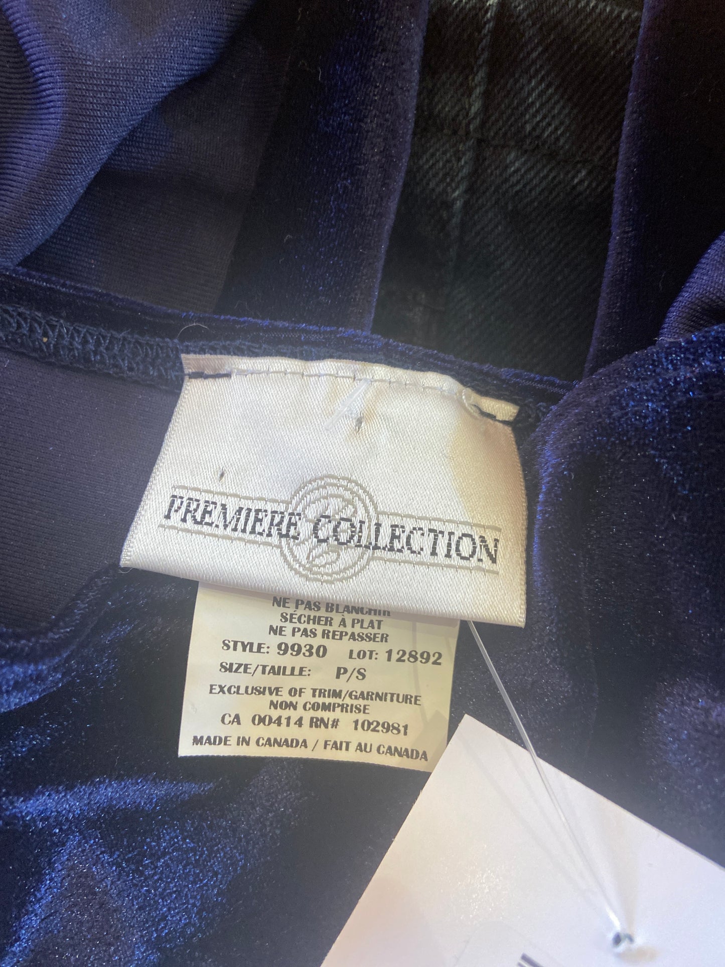 Navy Blue Velvet Dress with Scarf