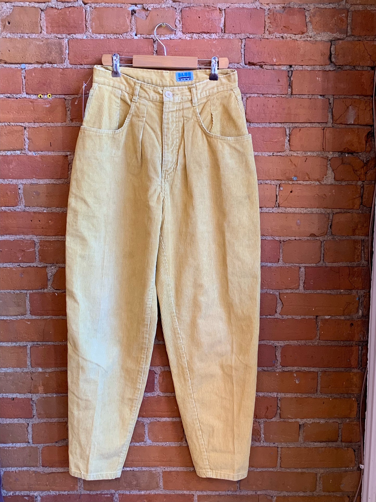 1980s Yellow Corduroy Parachute Pants