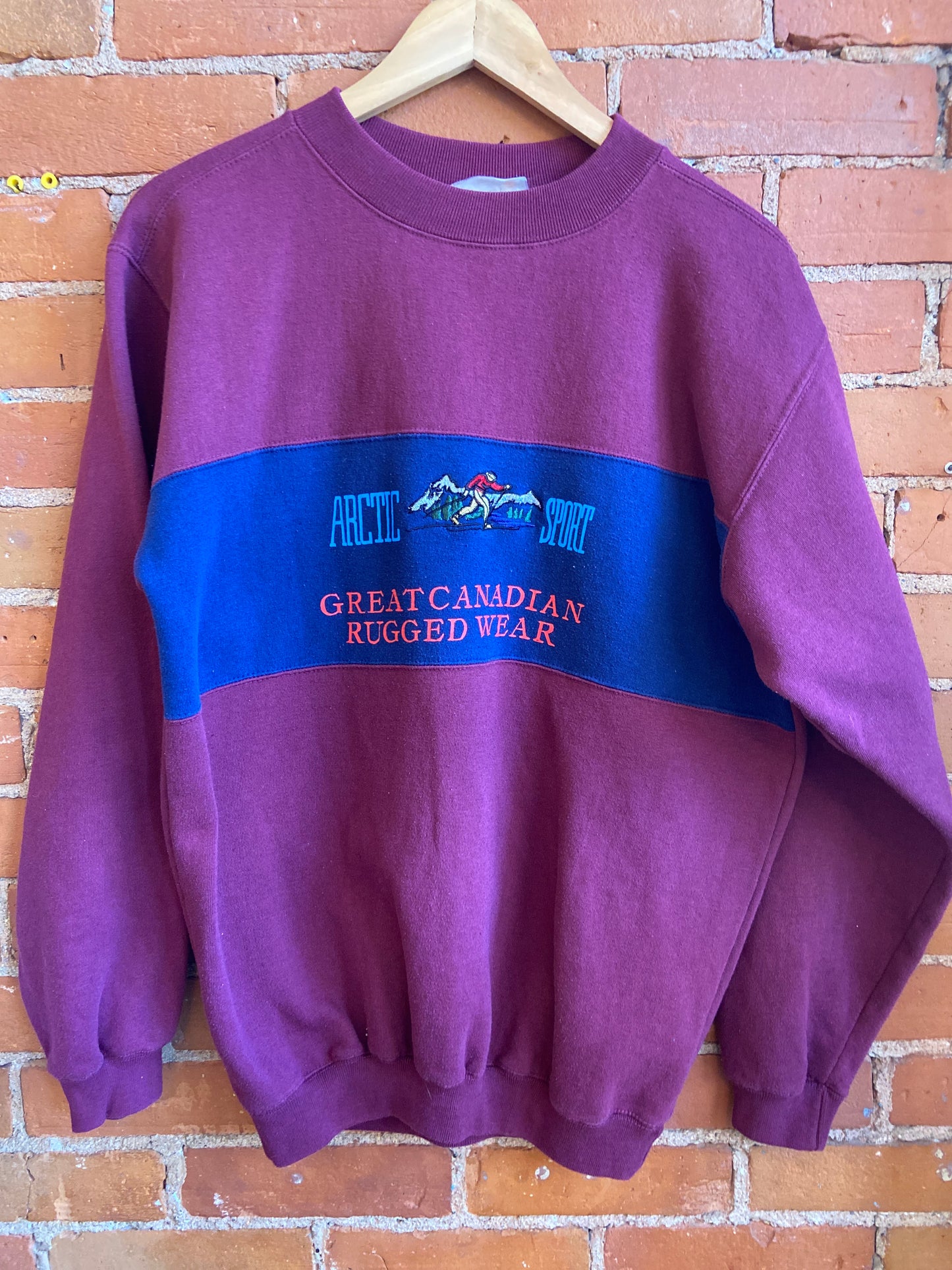 Burgundy & Navy Arctic Sport Crewneck