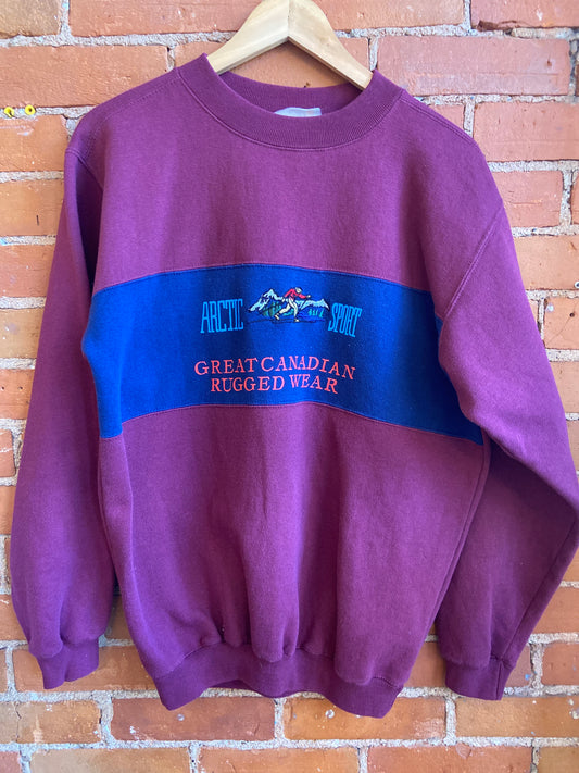Burgundy & Navy Arctic Sport Crewneck