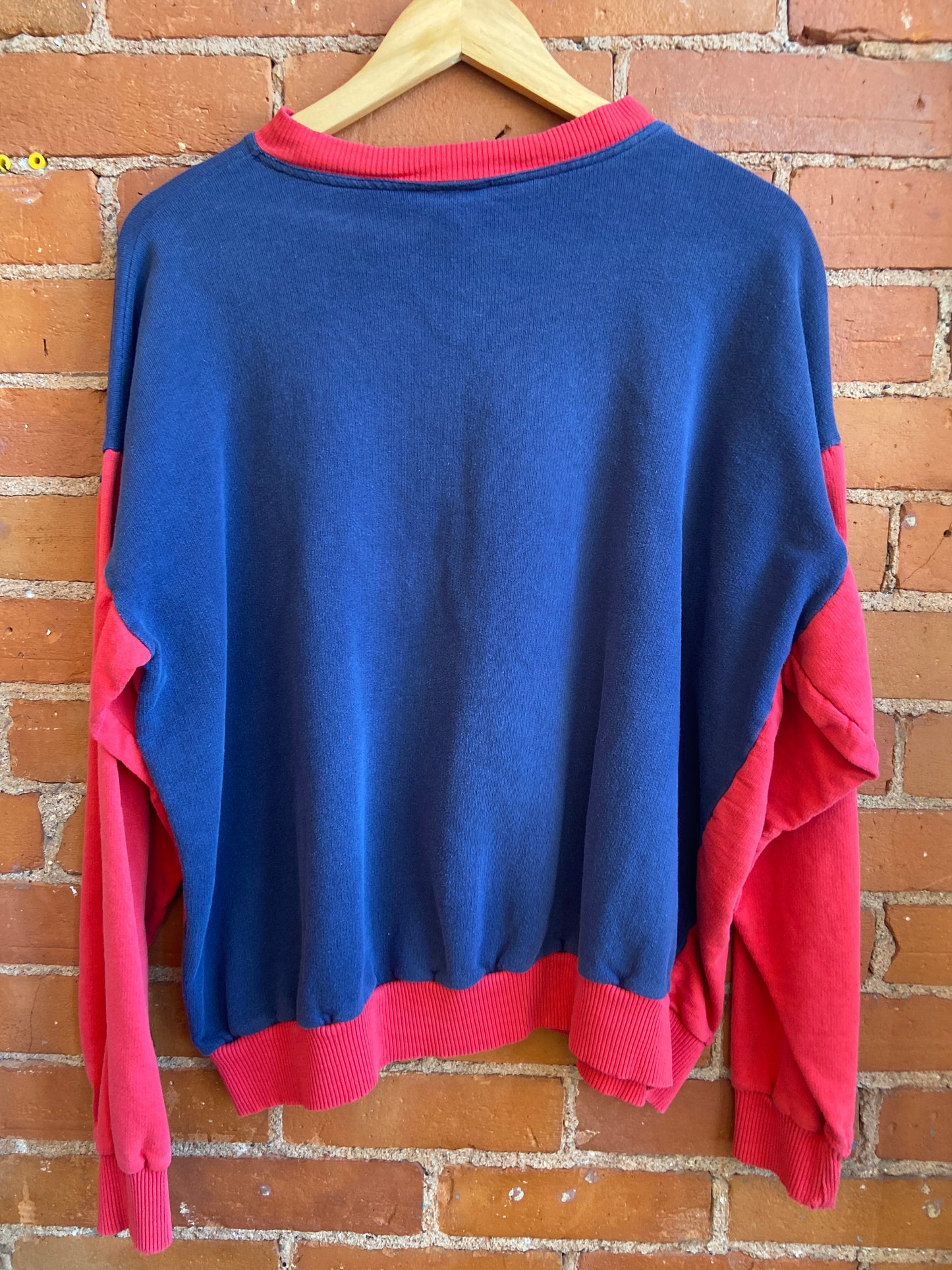 Cotton Ginny Navy & Red Colourblock Crew