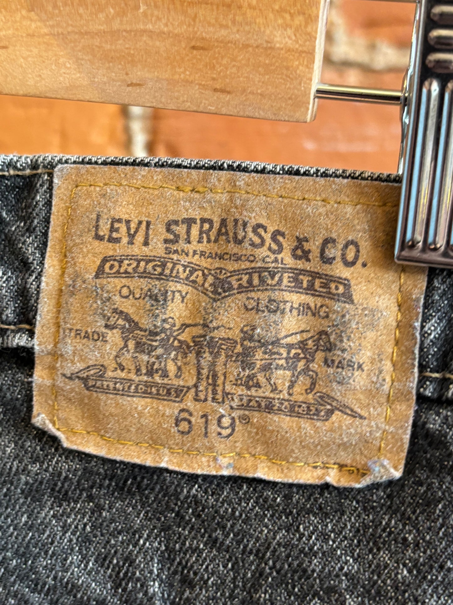 Levi's Orangetab 619 Washed Black Denim