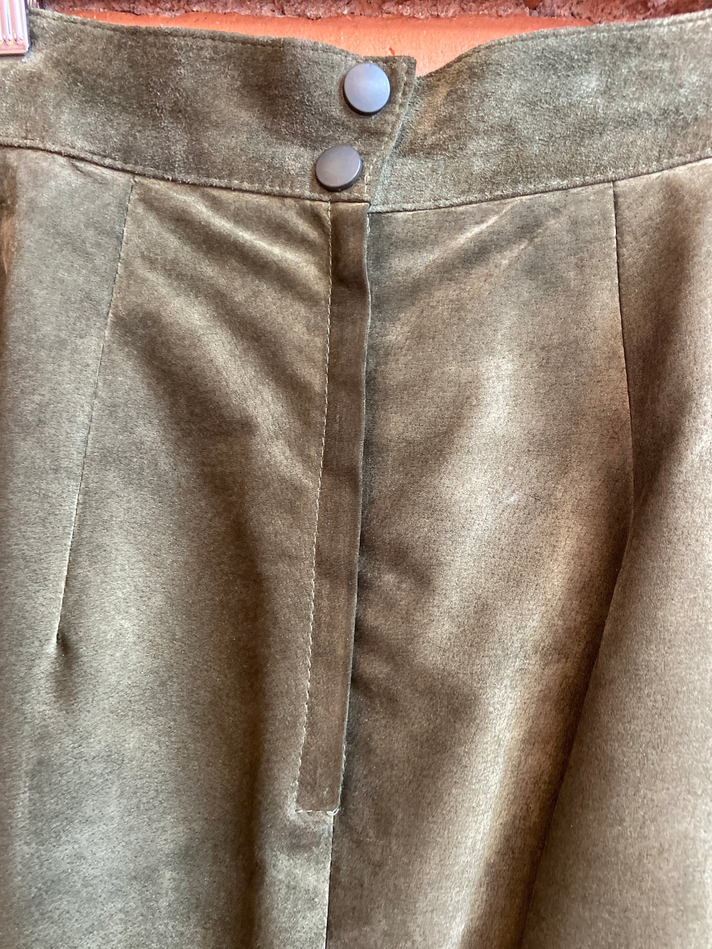 Olive Danier Suede Skirt