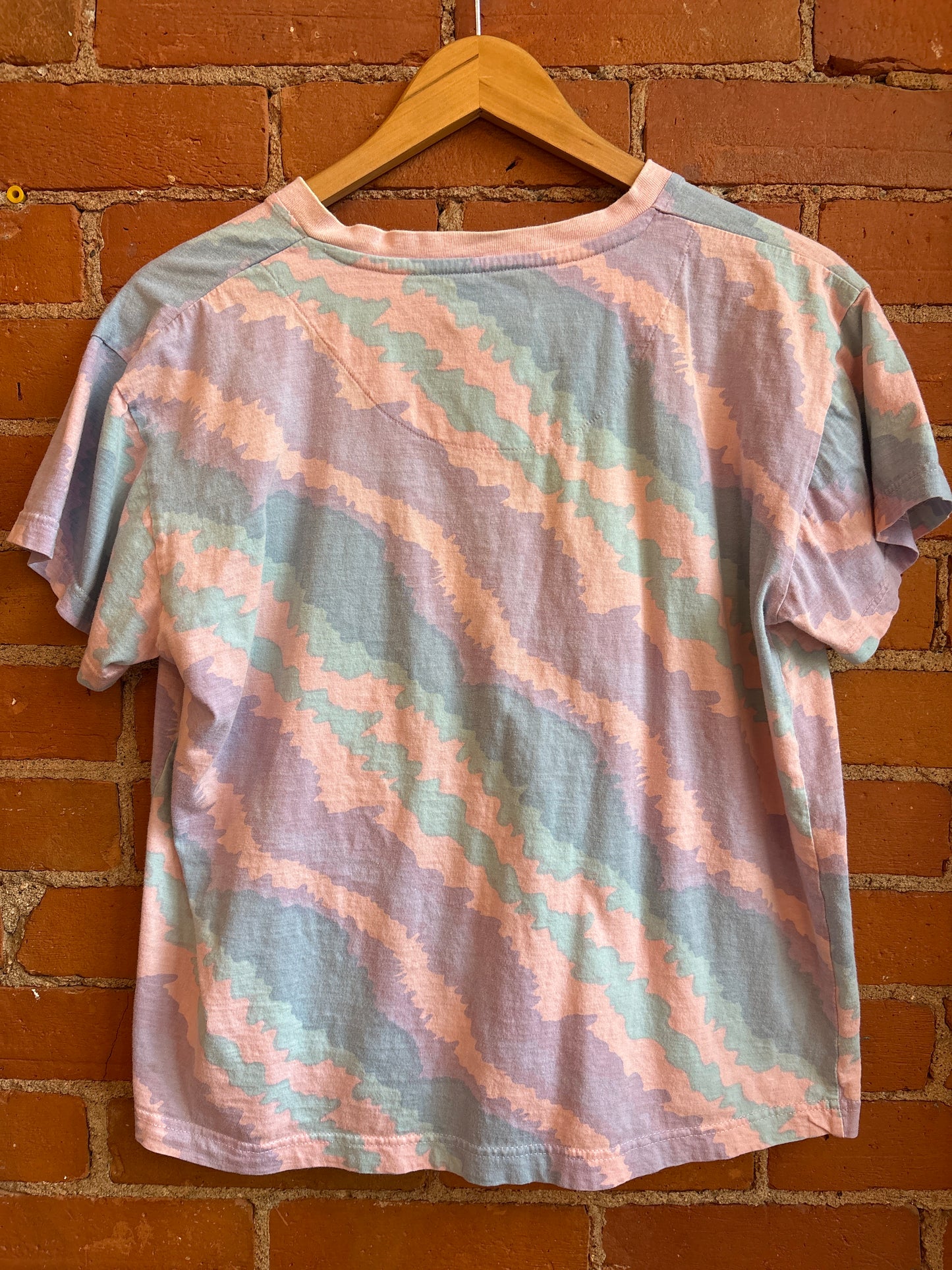 Pink, Purple & Blue Patterned Pocket Tee