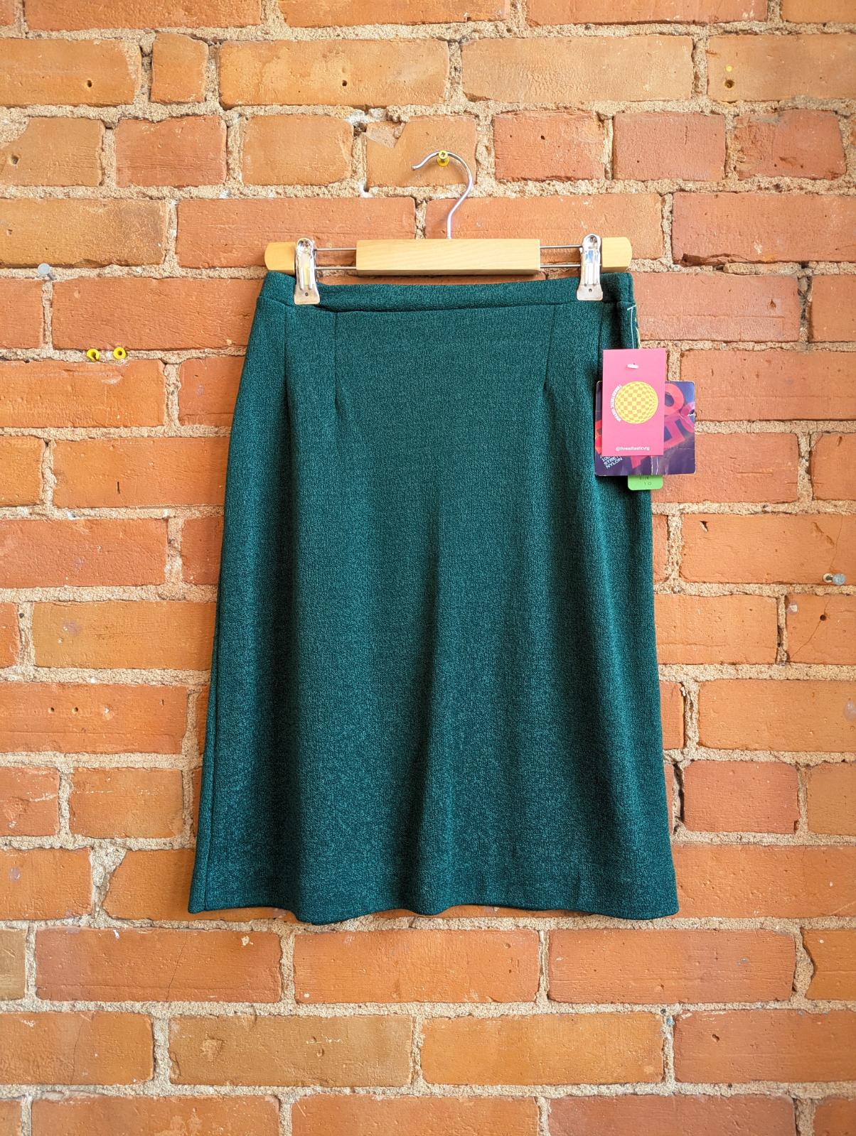 1960s Palo Alto NWT Green Boucle Mini Skirt